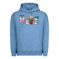 Pigment Pebble Blue nurse fuel coffee cups Urban Hoodie - AdoDesignShop