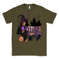 Army Green Witchy Woman Classic Tee - texasbilliewilder