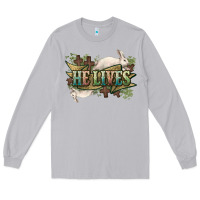 Moon Dust He lives Easter Day Long Sleeve Tee - HowdyJamesFarm