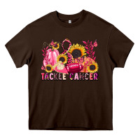 Chocolate Brown tackle cancer Heavy Core Tee - LillyAllenDesigns