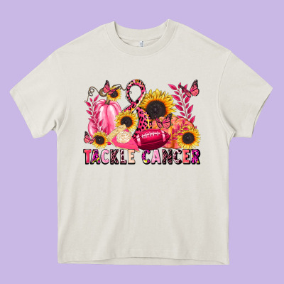 Tackle Cancer Heavy Core Tee Designed By Lillyallendesigns