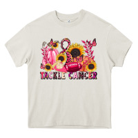 Cream tackle cancer Heavy Core Tee - LillyAllenDesigns