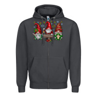 Smoke christmas gnomes celebration Zipper Hoodie - CowhideDigitalArt