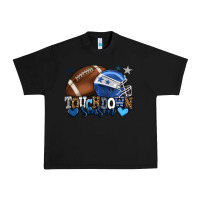 Black Touchdown season American Football blue team color Urban Heavy Tee - HowdyJamesFarm