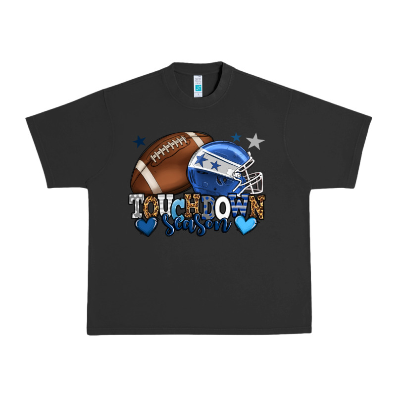 Touchdown Season American Football Blue Team Color Urban Heavy Tee by HowdyJamesFarm | Teevron