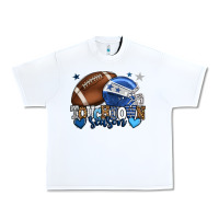 White Touchdown season American Football blue team color Urban Heavy Tee - HowdyJamesFarm