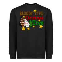 Black Bloody Type Christmas Tree Heavyweight Sweatshirt - FaDigitalArtStudio