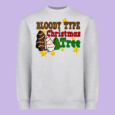 Bloody Type Christmas Tree Heavyweight Sweatshirt Designed By Fadigitalartstudio