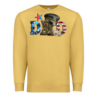Antique Gold dad military boots and hat Premium Sweatshirt - Artiststas