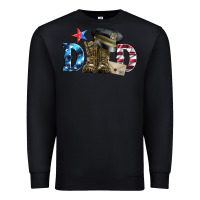 Black dad military boots and hat Premium Sweatshirt - Artiststas