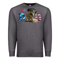 Charcoal Heather dad military boots and hat Premium Sweatshirt - Artiststas