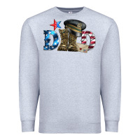 Heather Grey dad military boots and hat Premium Sweatshirt - Artiststas