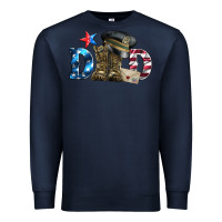 Navy dad military boots and hat Premium Sweatshirt - Artiststas