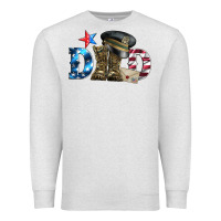 Oatmeal Heather dad military boots and hat Premium Sweatshirt - Artiststas