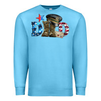 Ocean Blue dad military boots and hat Premium Sweatshirt - Artiststas