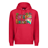 Cardinal iced coffee and sunshine summer Premium Hoodie - Jasminsmagicworld