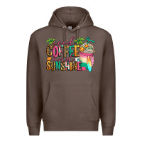 Coffee iced coffee and sunshine summer Premium Hoodie - Jasminsmagicworld