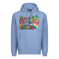 Colony Blue iced coffee and sunshine summer Premium Hoodie - Jasminsmagicworld