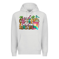Dove Grey iced coffee and sunshine summer Premium Hoodie - Jasminsmagicworld