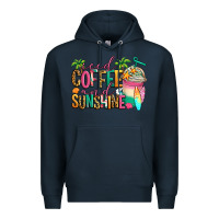 Navy iced coffee and sunshine summer Premium Hoodie - Jasminsmagicworld