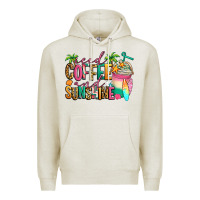 Oatmeal Heather iced coffee and sunshine summer Premium Hoodie - Jasminsmagicworld