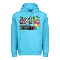 Ocean Blue iced coffee and sunshine summer Premium Hoodie - Jasminsmagicworld