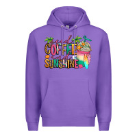 Purple iced coffee and sunshine summer Premium Hoodie - Jasminsmagicworld