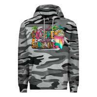 Slate Camo iced coffee and sunshine summer Premium Hoodie - Jasminsmagicworld