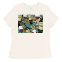 Bone California Wine with Leopard Background Ladies Tee - Bettercallsaul