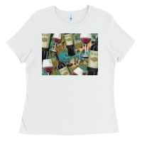 White California Wine with Leopard Background Ladies Tee - Bettercallsaul