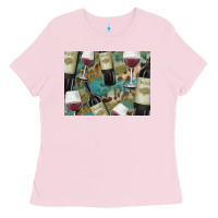 Bubblegum Pink California Wine with Leopard Background Ladies Tee - Bettercallsaul