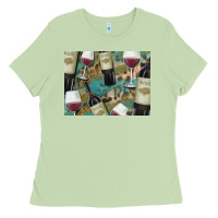 Matcha California Wine with Leopard Background Ladies Tee - Bettercallsaul