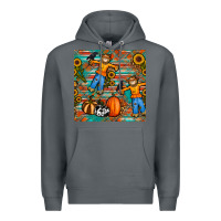 Rock fall scarecrow seamless pattern Premium Hoodie - BundleAndBundleShop