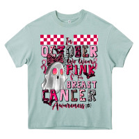 Arona pink ghost breast cancer awareness Heavy Core Tee - LillyAllenDesigns