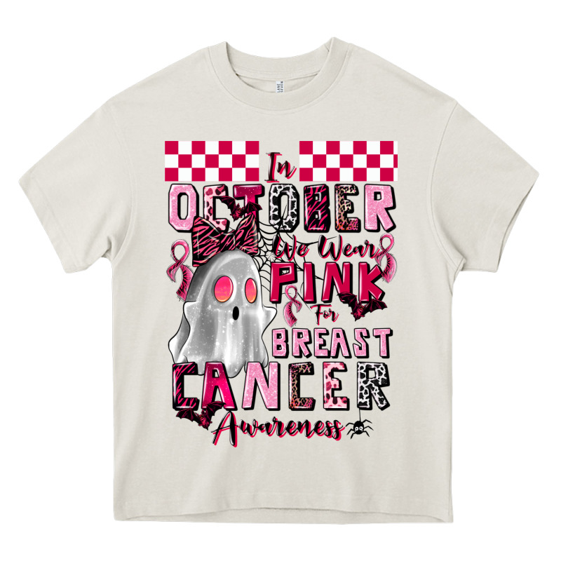 Pink Ghost Breast Cancer Awareness Heavy Core Tee by LillyAllenDesigns | Teevron