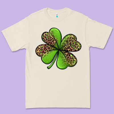 Leopard Shamrock Premium Tee Designed By Jasminsmagicworld
