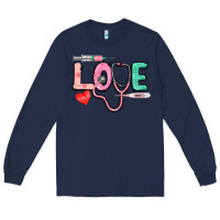 Navy love nursing Long Sleeve Tee - CowGirlArtShop