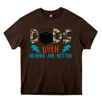 Chocolate Brown dads with beards are better Heavy Core Tee - JahusDesignShop