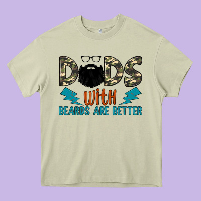 Dads With Beards Are Better Heavy Core Tee Designed By Jahusdesignshop