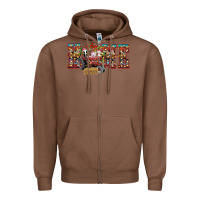 Chestnut home Christmas farm animals Zipper Hoodie - CowhideDigitalArt