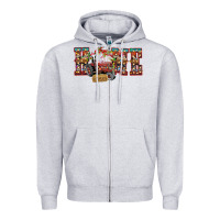 Heather Grey home Christmas farm animals Zipper Hoodie - CowhideDigitalArt