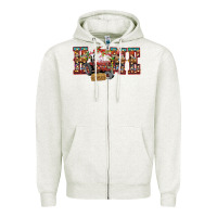 Oatmeal Heather home Christmas farm animals Zipper Hoodie - CowhideDigitalArt