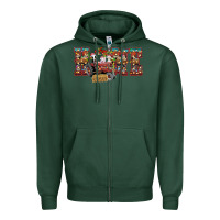 Sports Green home Christmas farm animals Zipper Hoodie - CowhideDigitalArt