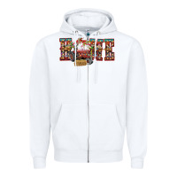 White home Christmas farm animals Zipper Hoodie - CowhideDigitalArt