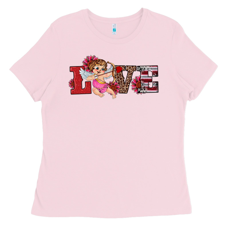Valentine's Day Cupid Sunflowers Love Ladies Tee by RanaPortraitStore | Teevron