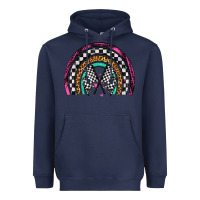 Navy race leopard rainbow Heavyweight Hoodie - Artiststas