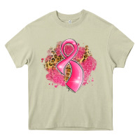 Mossy breast cancer awareness ribbon with glitter pink l Heavy Core Tee - LillyAllenDesigns
