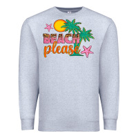 Heather Grey beach please Premium Sweatshirt - Artiststas