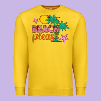 Beach Please Premium Sweatshirt Designed By Artiststas