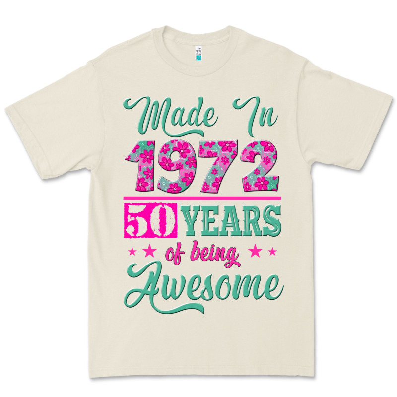 Made In 1972, 50 Years Of Being Awesome Premium Tee by Jasminsmagicworld | Teevron